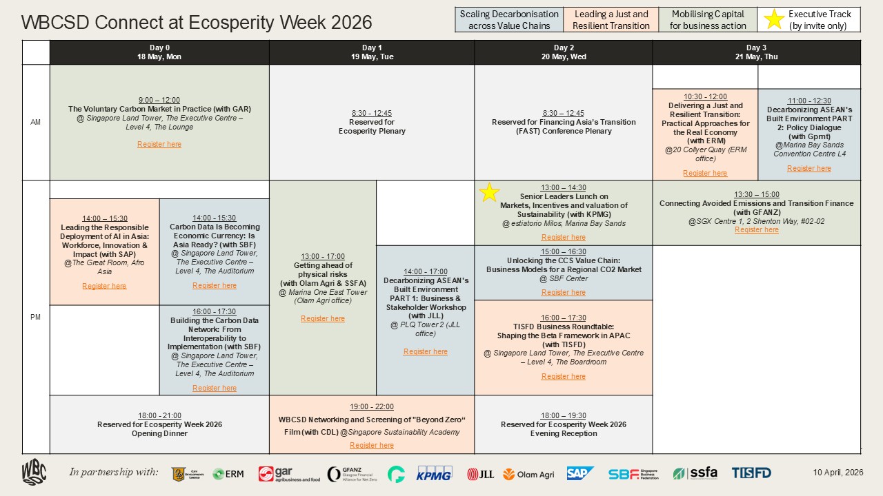 Programme onepager - WBCSD Connect